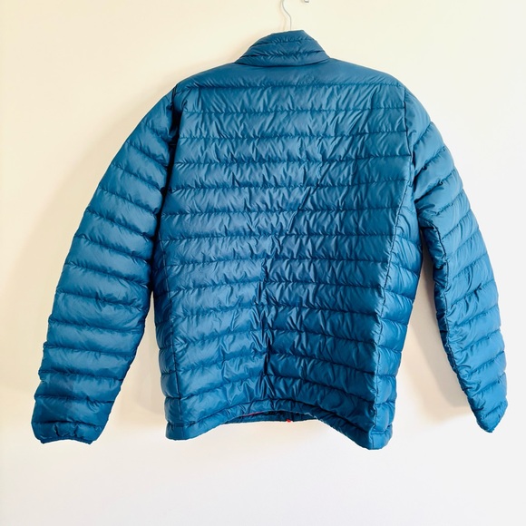 Patagonia Men’s Down Sweater Puffer Jacket – Big Sur Blue, Fire Red, Size L - Picture 4 of 7